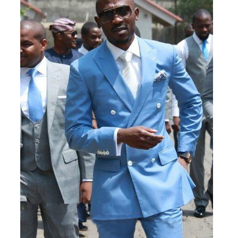 2019 Wedding Tuxedos Double Breasted 2 Pieces Prom Party Suit Mens Wedding Suits Slim Fit Fashion Groom Suits Jacket+Pants+Tie+Hankie, Black
2019 Wedding Tuxedos Double Breasted 2 Pieces Prom Party Suit Mens Wedding Suits Slim Fit Fashion Groom Suits Jacket+Pants+Tie+Hankie, Black