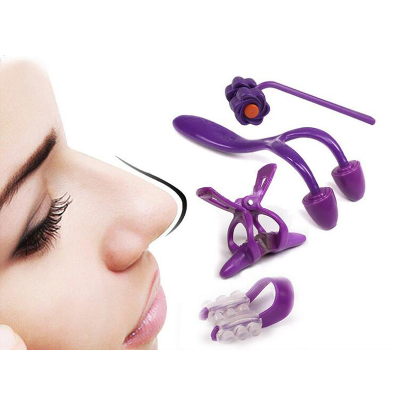 Health Care Nose Up Shaping Shaper Lifting Bridge Straightening Beauty Clip Beauty Nose Relaxation Massager 4Pcs/Set