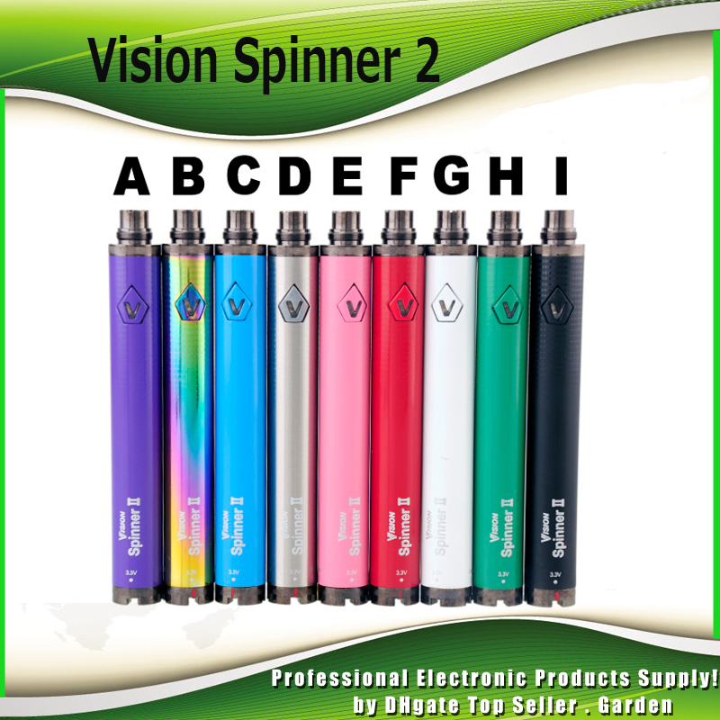 Vision Spinner 2 II Battery 1650mAh Ego Evod C Twist Variable Voltage VV Vision2 Battery For 510 Thread E Cigs Atomizer
Vision Spinner 2 II Battery 1650mAh Ego Evod C Twist Variable Voltage VV Vision2 Battery For 510 Thread E Cigs Atomizer