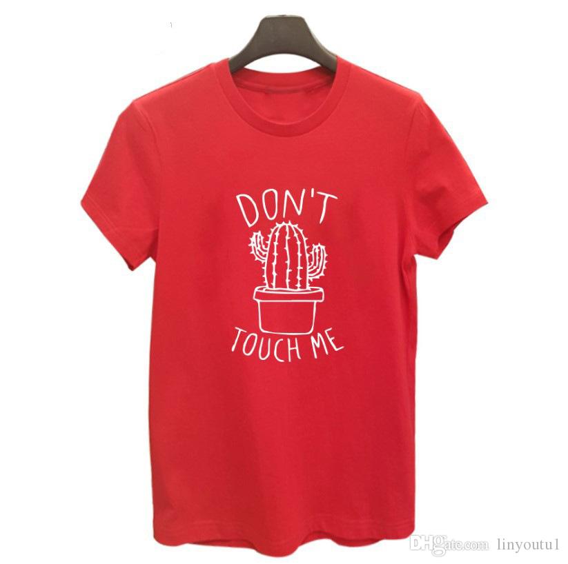 2020 Cactus Printed Women's T-Shirt Cotton Harajuku Summer Female Top Tee For Lady Girl Funny Round neck T-shirts Hipster