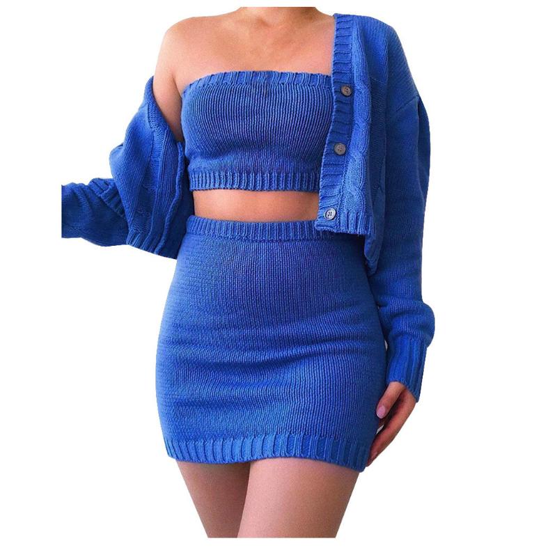 3 piece set women set outfits suit Fashion Women's Solid Color Knit Suit Dew Navel Sexy Casual Three-Piece#3, Black
3 piece set women set outfits suit Fashion Women's Solid Color Knit Suit Dew Navel Sexy Casual Three-Piece#3, Black
