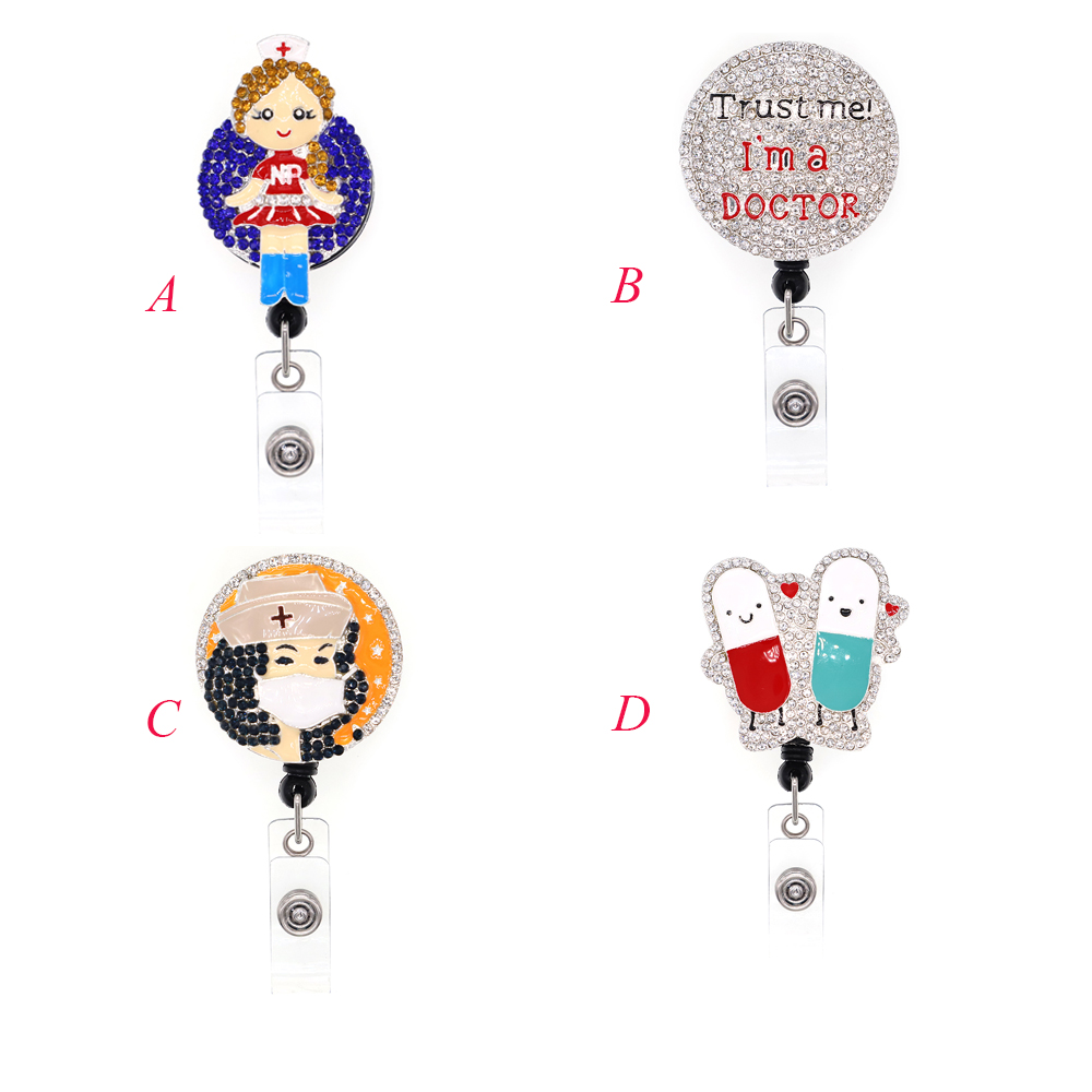 1pc /5pcs /10pcs Medical Rhinestone Angel Nurse Doctor Pills Retractable ID Badge Holder Reel For doctor hospital
1pc /5pcs /10pcs Medical Rhinestone Angel Nurse Doctor Pills Retractable ID Badge Holder Reel For doctor hospital