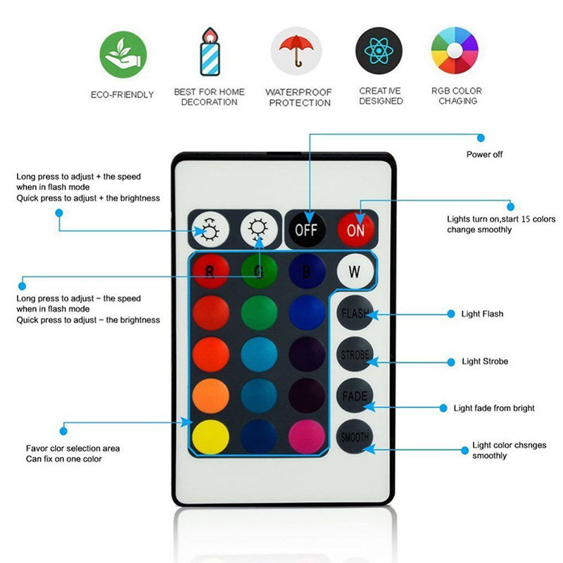 RGB 3D night light 4mm Acrylic Illusion base lamp Battery or DC 5V USB powered decoration lamps with touch switch