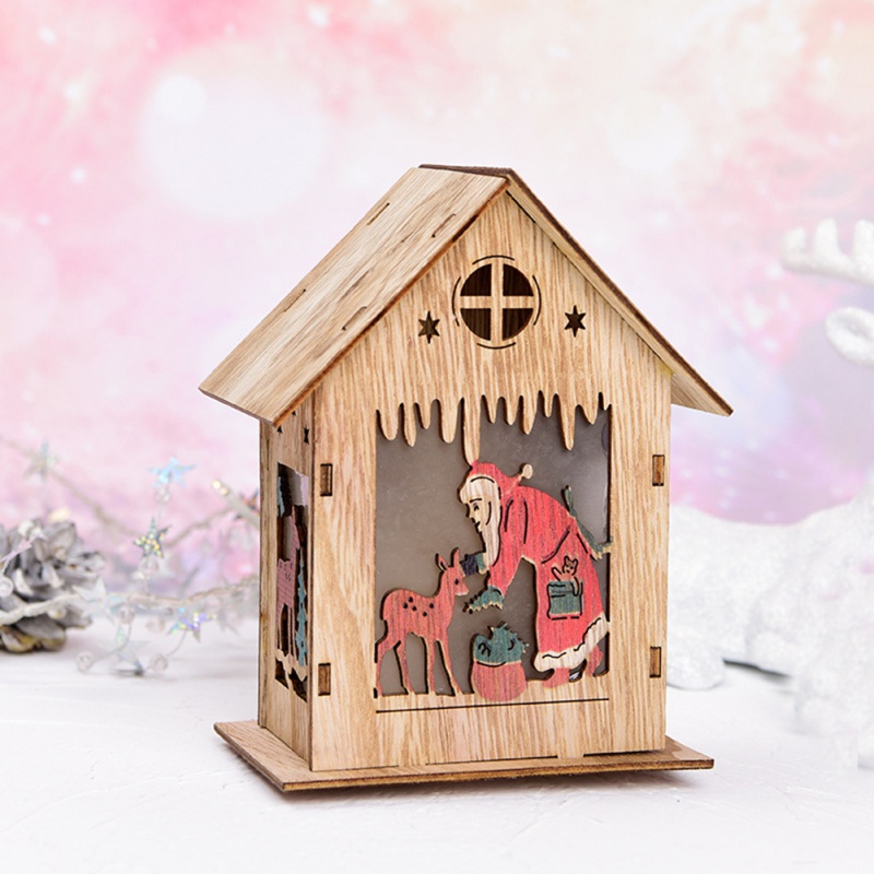 Merry Christmas Retro Decoration For Home Cute Christmas Party Small Wooden House Decorations With Lights Santa Claus Pattern
Merry Christmas Retro Decoration For Home Cute Christmas Party Small Wooden House Decorations With Lights Santa Claus Pattern
