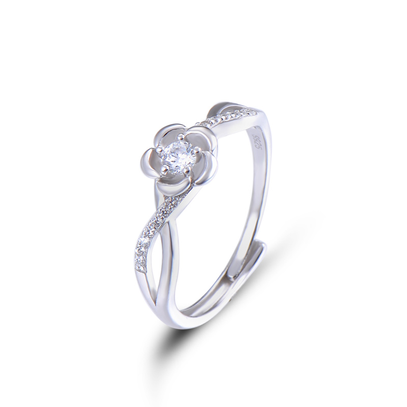 Cluster Rings Wholesale Sterling Silver Jewelry For Women Flower Design Finger Accessory Zircon Adjustable Ring Female With Box
Cluster Rings Wholesale Sterling Silver Jewelry For Women Flower Design Finger Accessory Zircon Adjustable Ring Female With Box