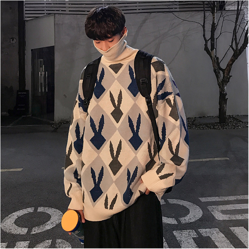 2020 Autumn And Winter New High-necked Embroidered Cartoon Couple Pullover Fashion Casual Warm Sweater White / Grey -2XL
2020 Autumn And Winter New High-necked Embroidered Cartoon Couple Pullover Fashion Casual Warm Sweater White / Grey -2XL