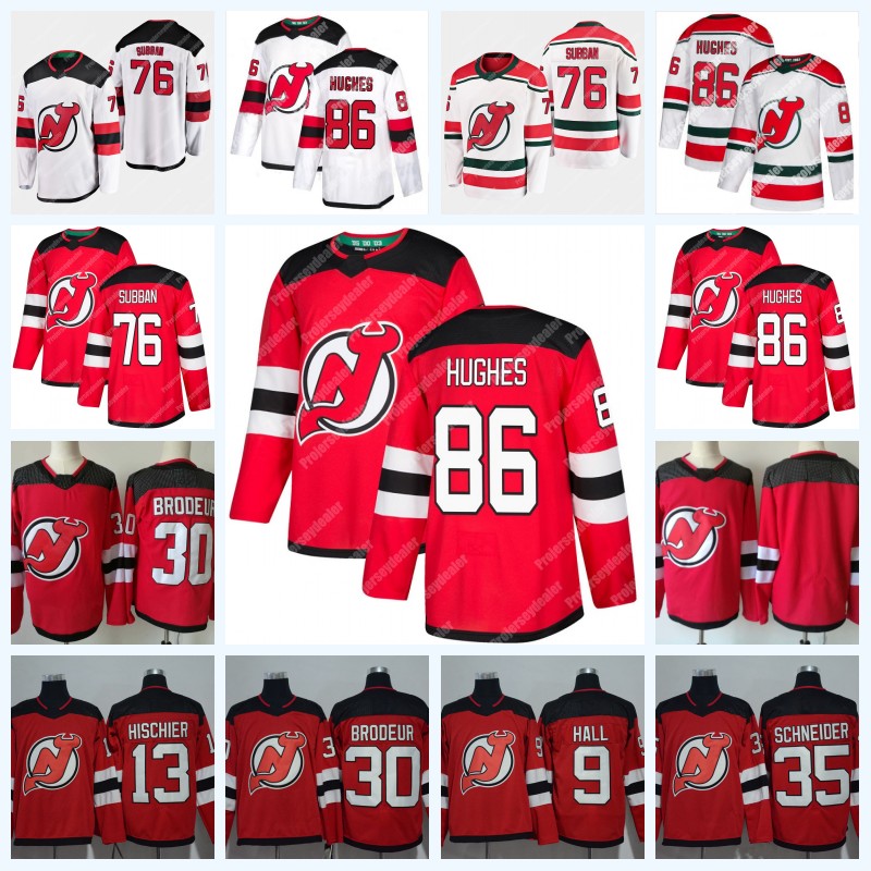86 Jack Hughes 76 P.K. Subban New Jersey Devils Jersey 13 Nico Hischier 9 Taylor Hall 35 Cory Schneider 30 Martin Brodeur, 13 alternate third jersey
86 Jack Hughes 76 P.K. Subban New Jersey Devils Jersey 13 Nico Hischier 9 Taylor Hall 35 Cory Schneider 30 Martin Brodeur, 13 alternate third jersey
