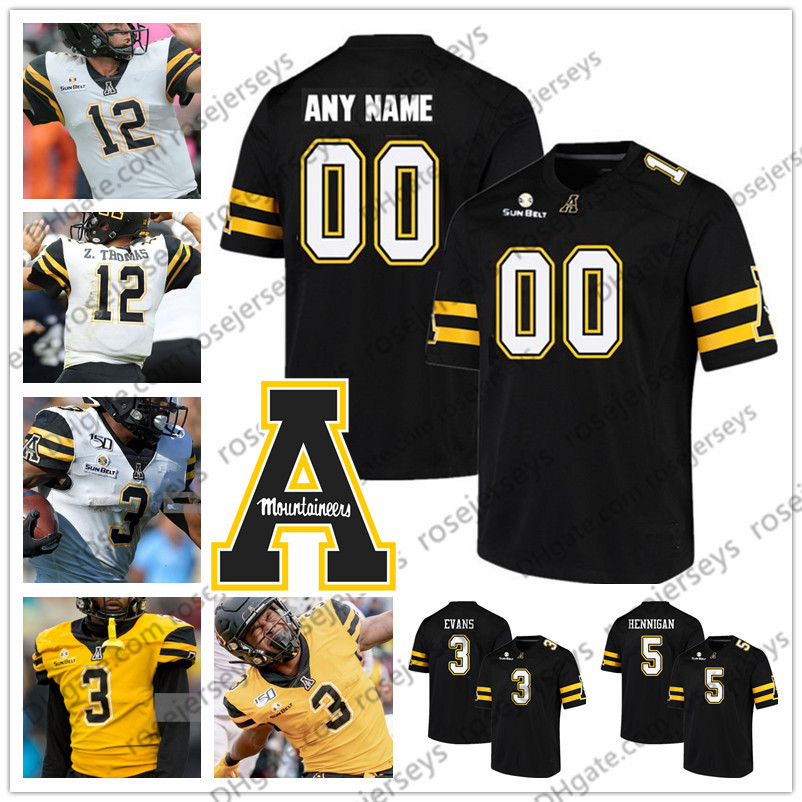 Custom Appalachian State Mountaineers ASU Football Any Number Name White Black Yellow #3 Darrynton Evans 12 Zac Thomas 2019 NCAA Jersey 4XL
Custom Appalachian State Mountaineers ASU Football Any Number Name White Black Yellow #3 Darrynton Evans 12 Zac Thomas 2019 NCAA Jersey 4XL