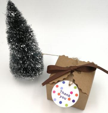 Dots Paper Gift Tags Thank you Merci Just for You Hand Made Party Favor Wedding Gift Wrap Paper Cards Hang Tags 1000 pcs