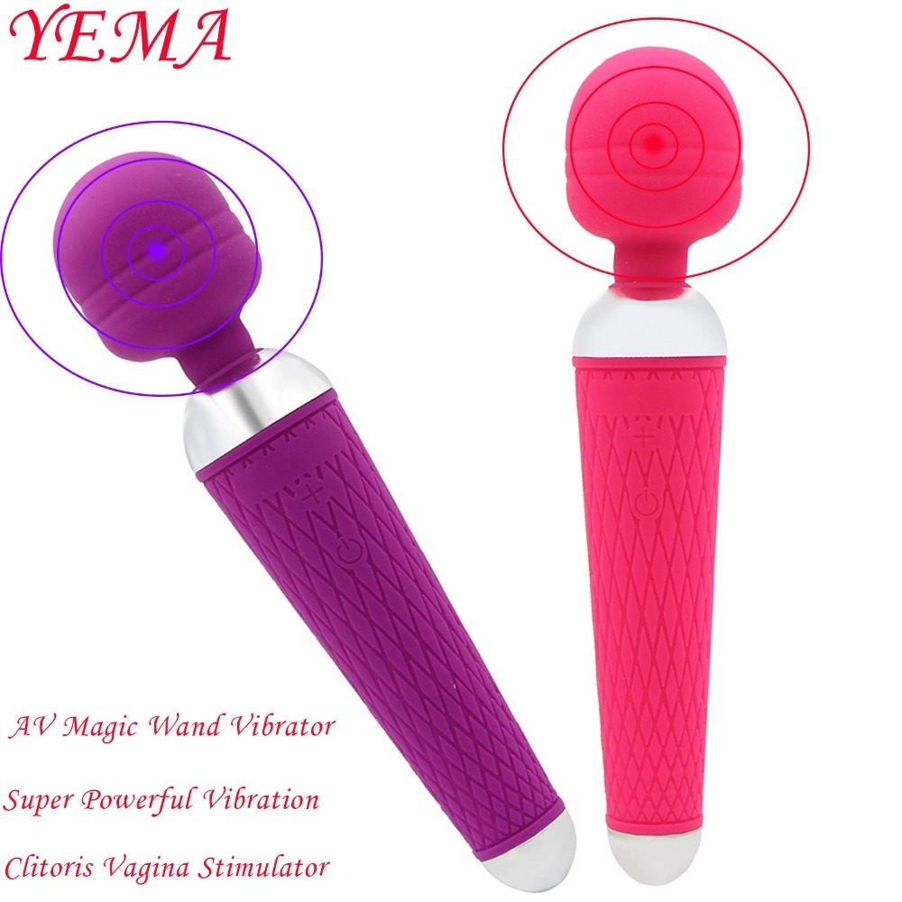 YEMA Puissant AV AV Magic Wand Vibrator Sex Toys pour femme Adulte Jouets érotiques 10 modes Vagina Clitoris Stimulateur Sexulator Sexe Machine Y
