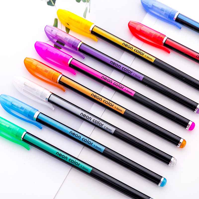 48 Colors Gel Pen Set Drawing Painting Colored Glitter Art Marker Pens School Student Office Writing Stationery Gifts Supplies