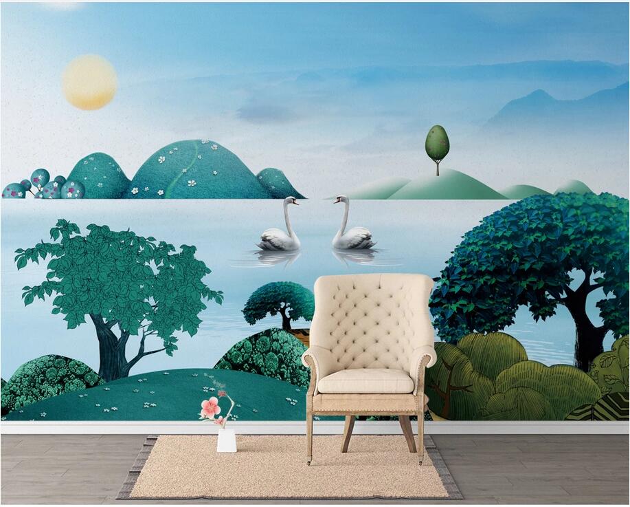 3d wallpaper custom photo mural Nordic modern 3D swan lake landscape illustration background wall paper home decor wall picture 3d stickers, Non-woven
3d wallpaper custom photo mural Nordic modern 3D swan lake landscape illustration background wall paper home decor wall picture 3d stickers, Non-woven