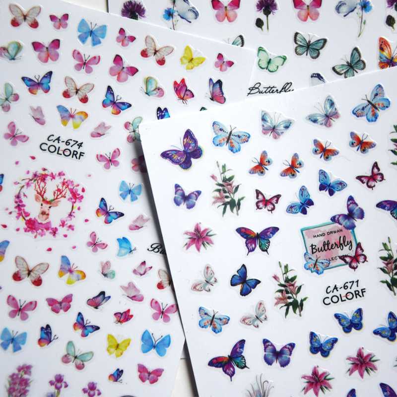 1pc Beautiful Butterfly 3D Adhesive Nail Decal Nail Sticker Decoration art tool ornament Beautiful butte, Ca054 
1pc Beautiful Butterfly 3D Adhesive Nail Decal Nail Sticker Decoration art tool ornament Beautiful butte, Ca054