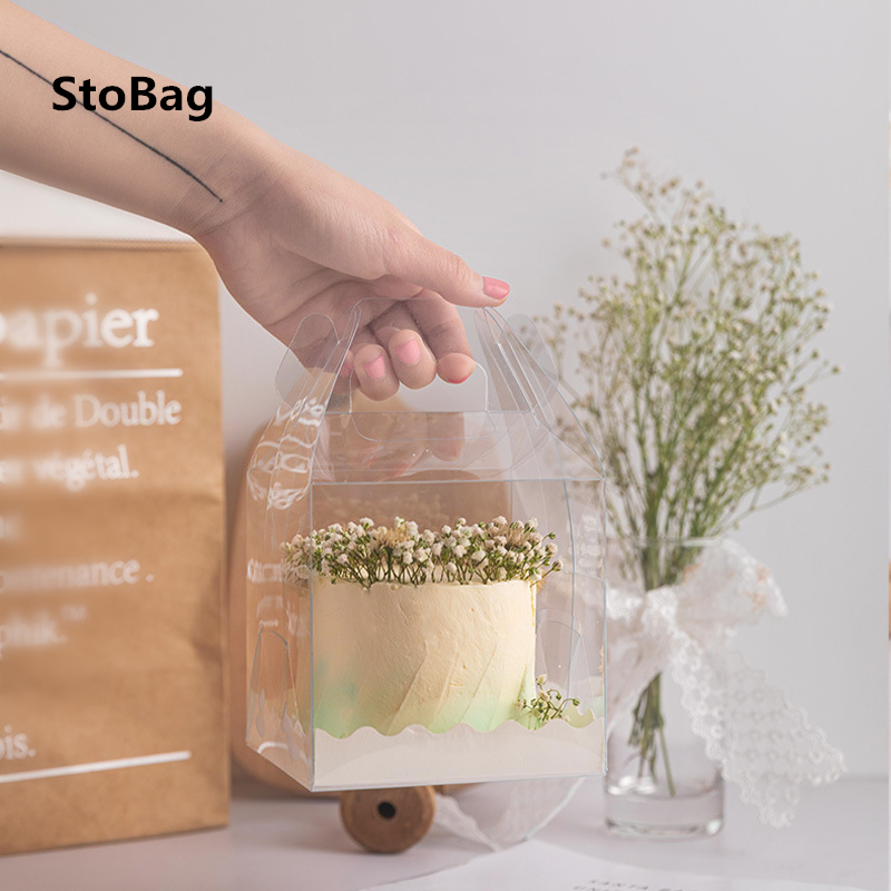 StoBag 10pcs Handle Transparent Cake Decoration Boxes For Birthday Party Handmade Favor Baby Show Gift Package Supplies
StoBag 10pcs Handle Transparent Cake Decoration Boxes For Birthday Party Handmade Favor Baby Show Gift Package Supplies