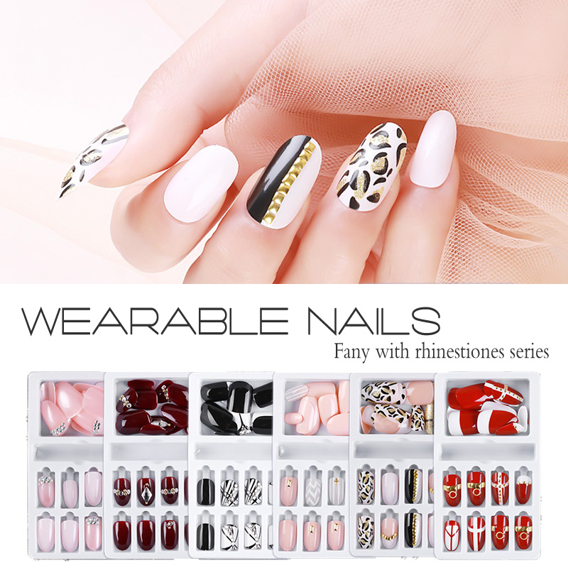 24pcs False Nail Artificial Tips Set Full Cover for Decorated with Designed Crystal Short Press On Nails Art Fake Extension Tips, 01
24pcs False Nail Artificial Tips Set Full Cover for Decorated with Designed Crystal Short Press On Nails Art Fake Extension Tips, 01