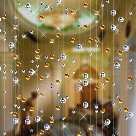 Fashion Crystal glass bead Curtain Indoor Home Decoration Wedding backdrop Decoration Window