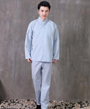 Jacket + Pants original cotton Blends Linen Unisex hanfu Pajamas suits Tang Ming dynasties chinese Ancient daily pajamas Comfortable clothes