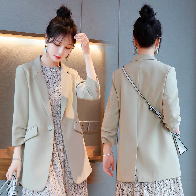 Small Suit Jacket Female 2020 Spring And Autumn New Fashion Long Woman Jackets Nine-point Sleeves Loose Women Blazer, Pink
Small Suit Jacket Female 2020 Spring And Autumn New Fashion Long Woman Jackets Nine-point Sleeves Loose Women Blazer, Pink