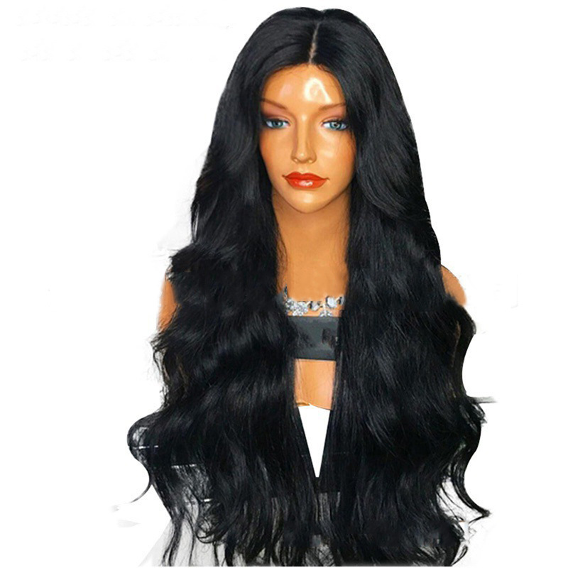 the wig lady is divided into black big wave long curly hair chemical fiber headgear wholesale customized factory
the wig lady is divided into black big wave long curly hair chemical fiber headgear wholesale customized factory