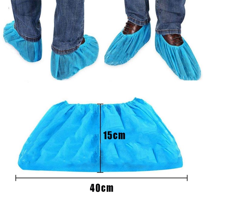 Protective Clothing 200pcs Disposable Shoe Cover Dustproof Non-slip Safety Shoes Suit Thick Cleaning Overshoes