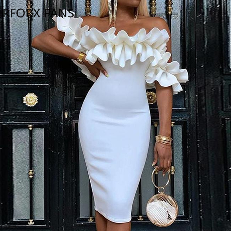 Februaryfrost 2020 Summer Women Sexy Off Shoulder Ruched Bodycon Dress Party Ckubwear Dresses Ball Gown, White
Februaryfrost 2020 Summer Women Sexy Off Shoulder Ruched Bodycon Dress Party Ckubwear Dresses Ball Gown, White