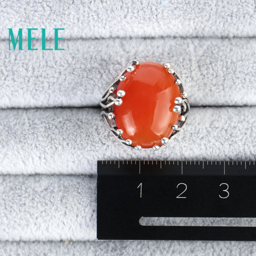 Natural south red agate rings for women and man,15X20mm big oval cut,925 sterling silver gemstone fine jewelry, Festival gifts CJ191210