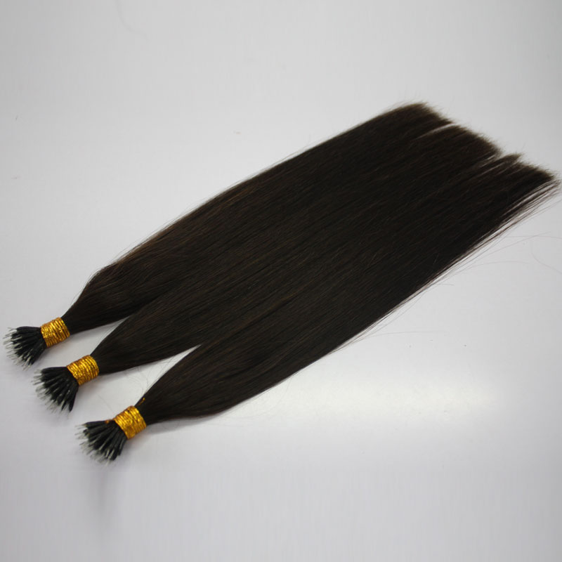 8a grade body wave nano ring virgin hair natural color rings hair extension for women 0 8g s 200s lot