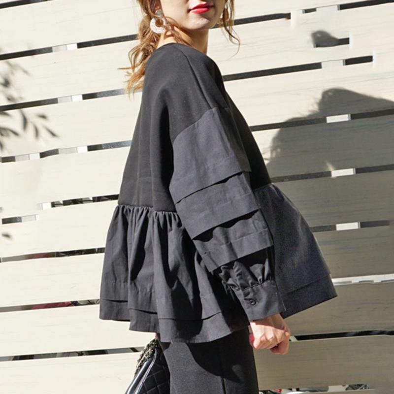 Spring Long Sleeve Women Hoodie Korean Black Ruffles Patchwork Loose Pullover Tops Harajuku Oversized Sweatshirt Streetwear
Spring Long Sleeve Women Hoodie Korean Black Ruffles Patchwork Loose Pullover Tops Harajuku Oversized Sweatshirt Streetwear
