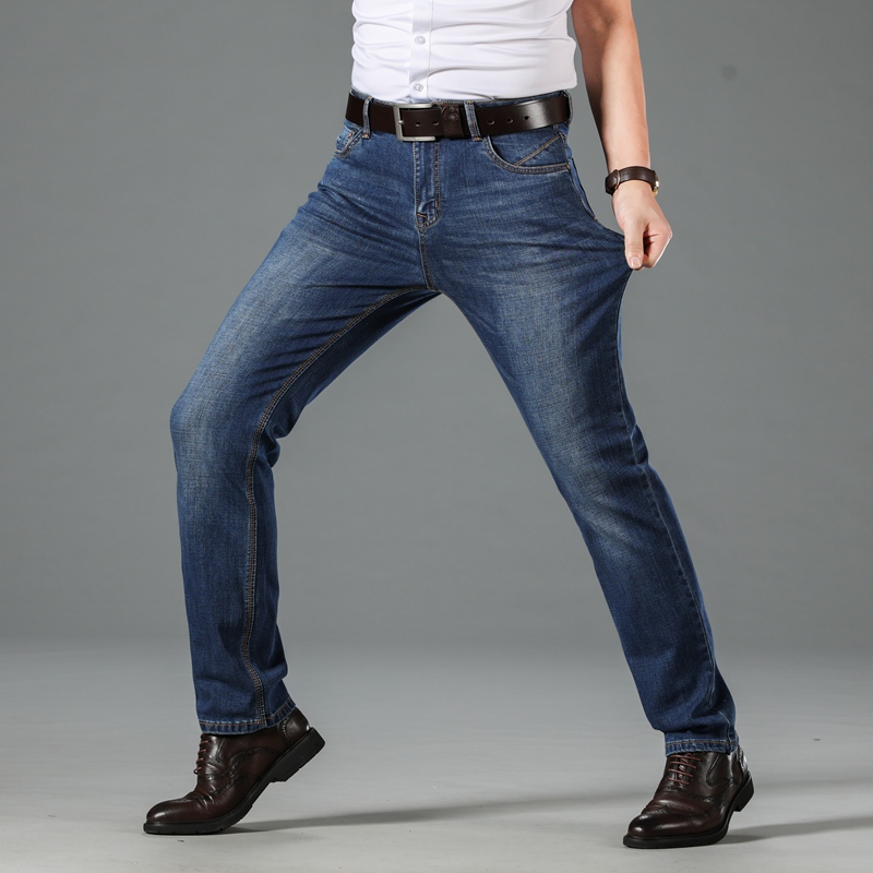 2020 Spring Summer Autumn New Men's Business Jeans Fashion Regular Fit Elastic Denim Trousers Male High Quality Brand Pants Blue
2020 Spring Summer Autumn New Men's Business Jeans Fashion Regular Fit Elastic Denim Trousers Male High Quality Brand Pants Blue