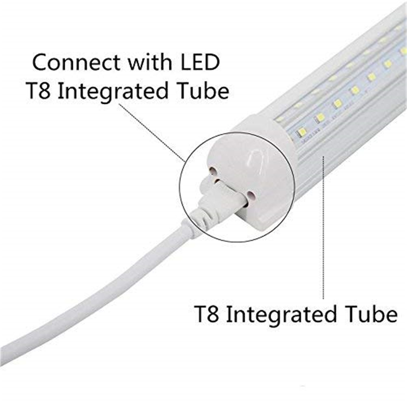T5/T8 LED Lamp Connecting Wire Double End 3Pin Integrated Tube Cable Linkable Cords for LED Tube Lamp Holder Socket Fittings with Cables