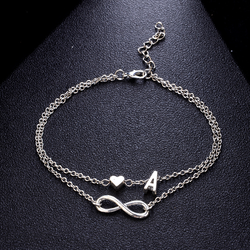 Vintage 26 Letter Anklet Bracelets Female Initial Heart Infinity Charm Bohemian Friend Jewelry Gift Ankles Bangle for Women Girls
Vintage 26 Letter Anklet Bracelets Female Initial Heart Infinity Charm Bohemian Friend Jewelry Gift Ankles Bangle for Women Girls