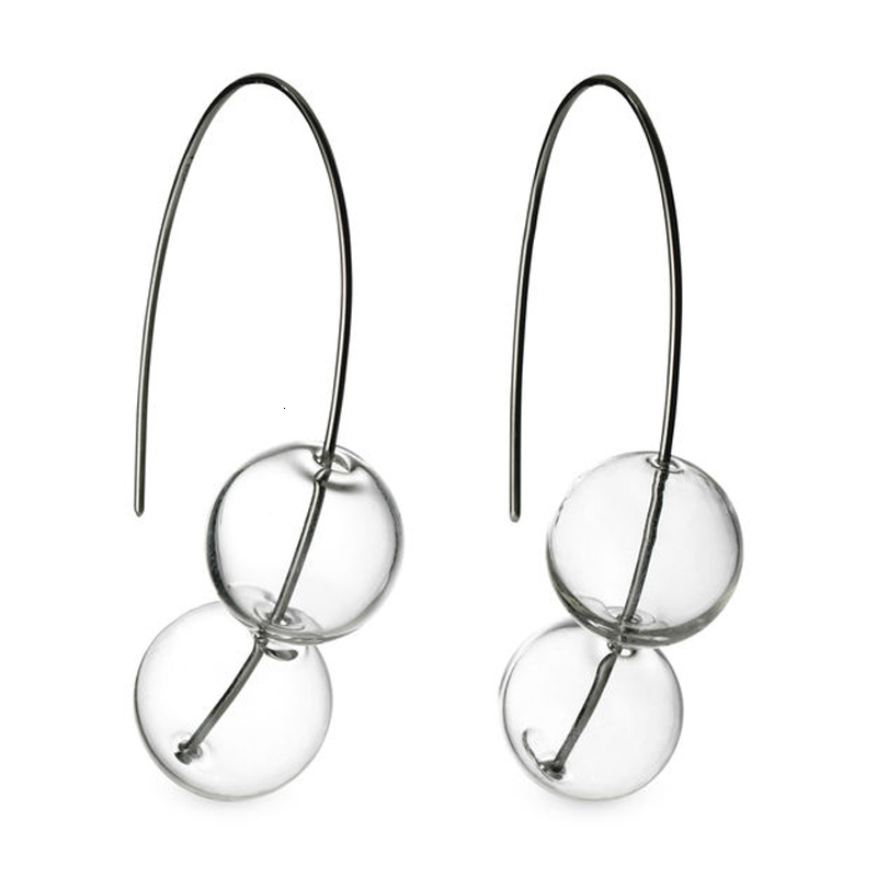 Brief Art Style Multi-layer Pearl Glass Bubble Necklace And Earrings Set Modern Wedding Necklace Hollow Beads Earrings For Women CJ191210