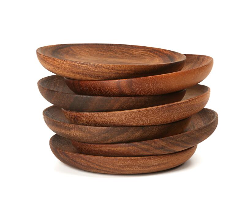 New Art plate Acacia Wooden Dishes & Plates Tray Dinner Plate Food Dessert Tea Plate Round Square Rectangle Dinnerware Wholesale