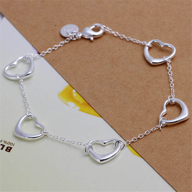 High grade 925 sterling silver Five piece Love jewelry set DFMSS186 brand new Factory direct 925 silver necklace bracelet