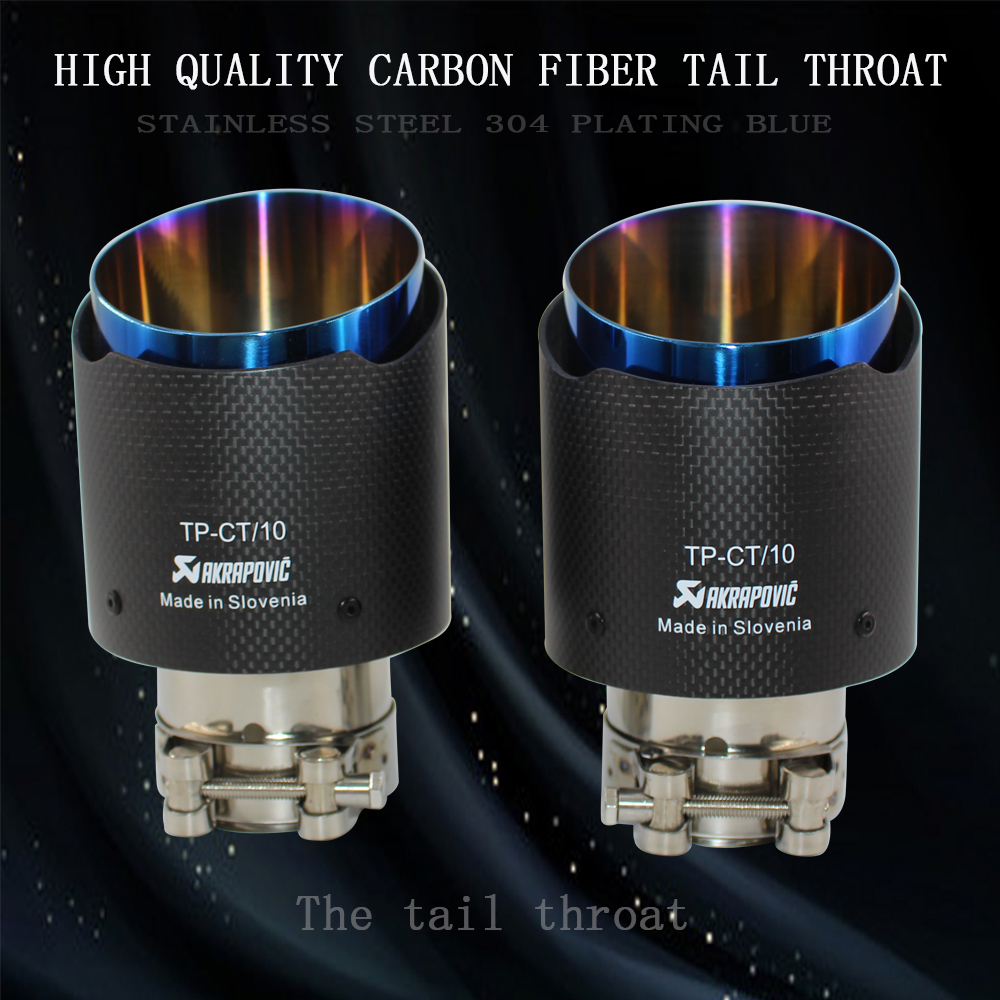 Akrapovic Car Exhaust Tail Pipes matte Carbon Muffler Tip Tail End Universal Stainless Steel Straight Flange blue For E46
Akrapovic Car Exhaust Tail Pipes matte Carbon Muffler Tip Tail End Universal Stainless Steel Straight Flange blue For E46