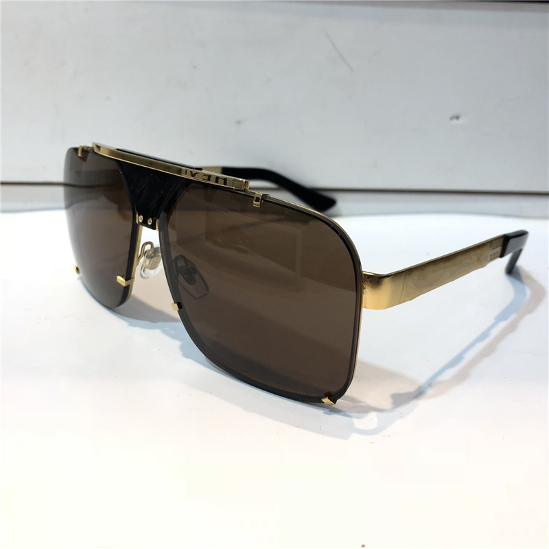 Luxury Sunglasses For Men Fashion Design Full Frame UV400 UV protection Lens Steampunk Summer Square Style Comw With Package 2167