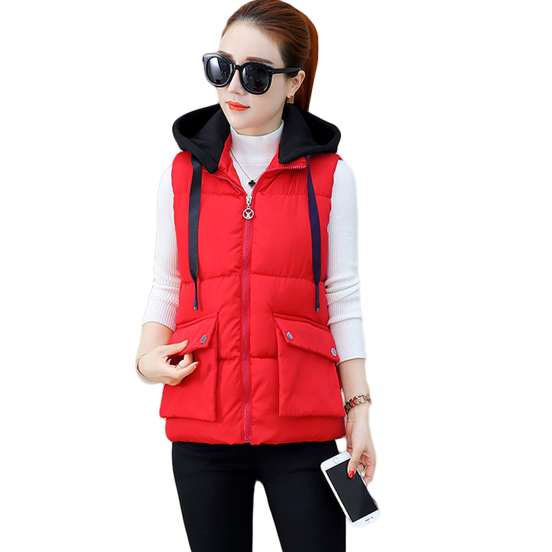 New 2018 Patchwork Women Winter Vest Waistcoat Hooded Warm Short Vest Coat Big Pockets Female Sleeveless Winter Jacket D217, Beige
New 2018 Patchwork Women Winter Vest Waistcoat Hooded Warm Short Vest Coat Big Pockets Female Sleeveless Winter Jacket D217, Beige