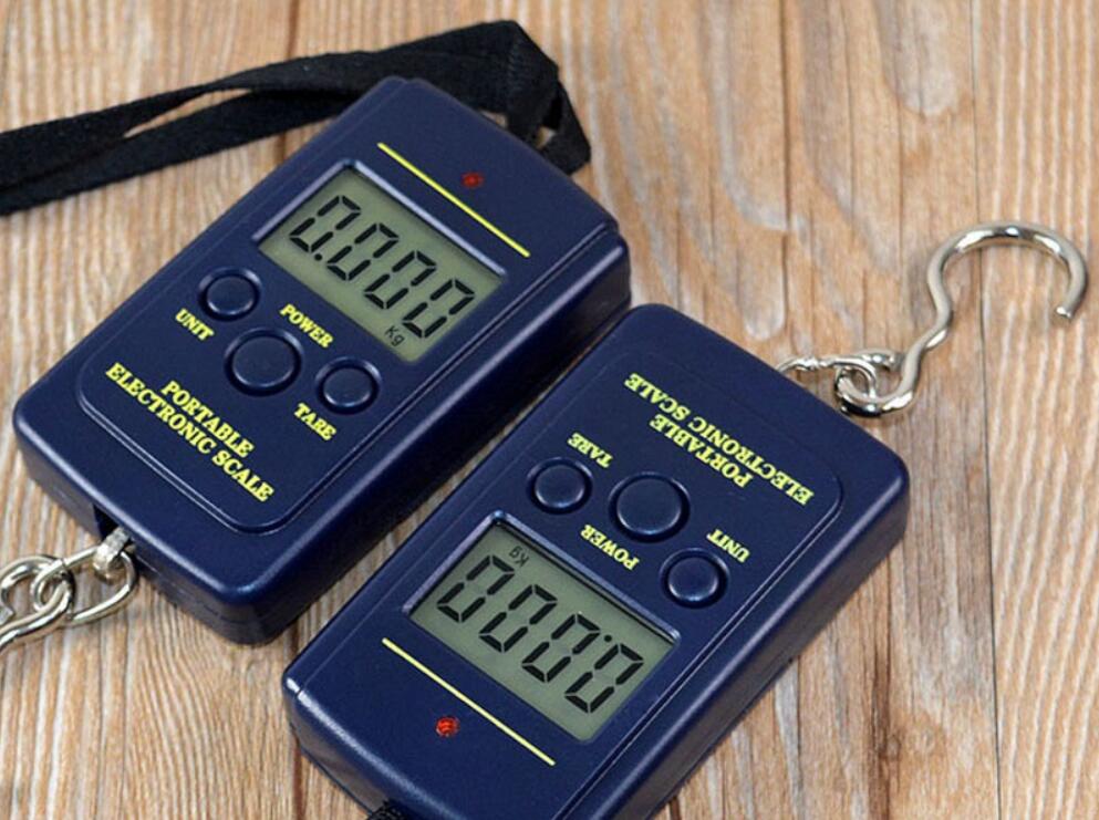 

50pcs 40kg Digital Luggage Handy Scales 88Lb 1410oz LCD Display hanging fishing weight scale