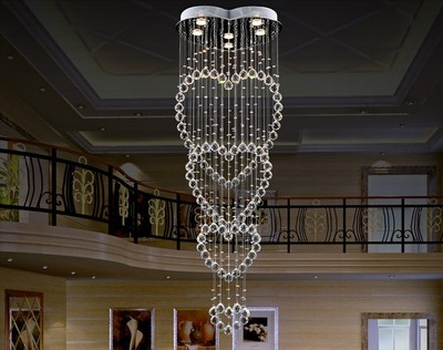 Modern Minimalist Living room Bedroom Ceiling Crystal chandelier Light Led Chandeliers lighting Hanging wire Crystal lamp Lustre Chandelier