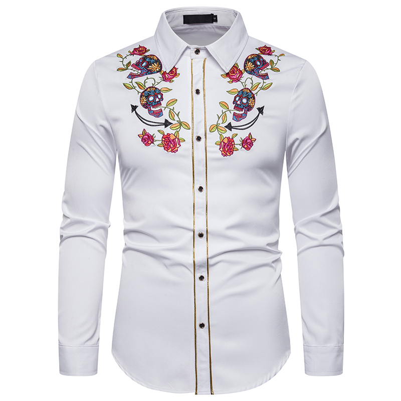 21ColorsMen's Western Denim Fashion Embroidered Shirt Slim Casual Long Sleeve Buttoned Shirt Men's National Style Fashion, A51-black
21ColorsMen's Western Denim Fashion Embroidered Shirt Slim Casual Long Sleeve Buttoned Shirt Men's National Style Fashion, A51-black