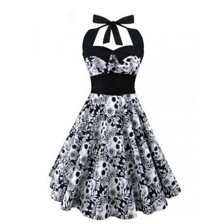 Party Dresses Women' Summer Dress 2021 Hepburn Wind Retro Hanging Neck High Waist Skull Big Swing -3XL, Black
Party Dresses Women' Summer Dress 2021 Hepburn Wind Retro Hanging Neck High Waist Skull Big Swing -3XL, Black