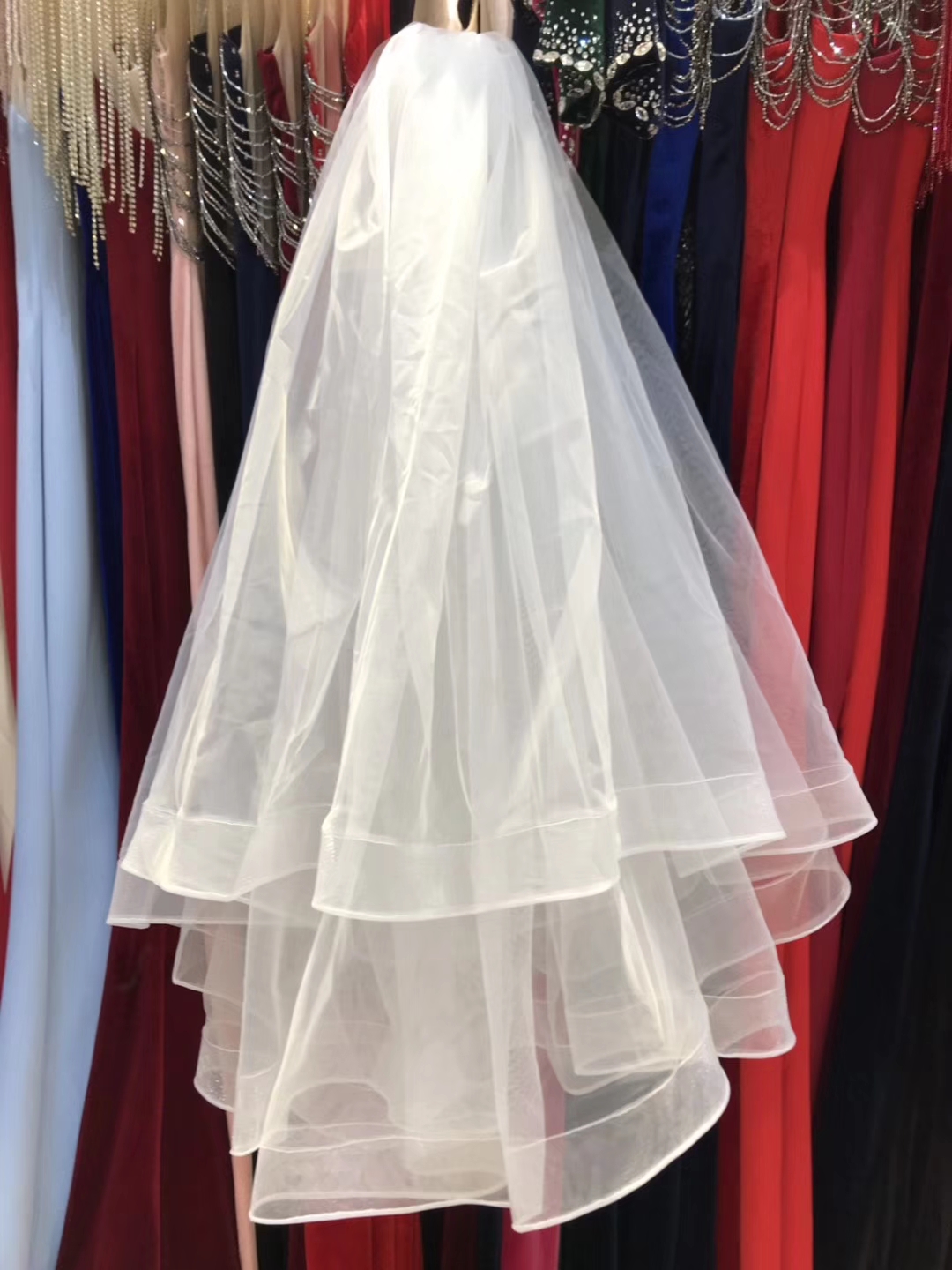 Two Layers White High Quality Wedding Veil Ribbon EdgeBride Veil for Women Wedding Accessories Bridal decoration