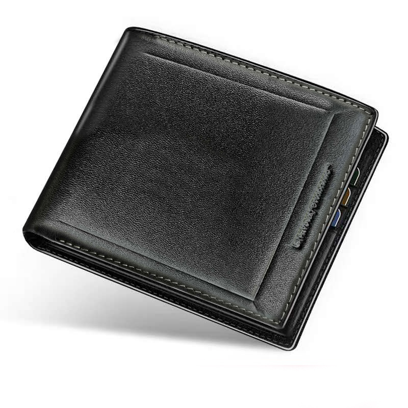 High quality mens designer wallet genuine black leather bag fashion card holder wallets short purse man, No.1
High quality mens designer wallet genuine black leather bag fashion card holder wallets short purse man, No.1