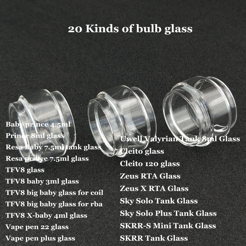 5pcs Fat Extend Replacement Bulb Bubble Glass Tube for Prince Resa TFV8 big baby RBA X-baby Vape pen 22 plus Valyrian Cleito 120 Zeus X RTA
5pcs Fat Extend Replacement Bulb Bubble Glass Tube for Prince Resa TFV8 big baby RBA X-baby Vape pen 22 plus Valyrian Cleito 120 Zeus X RTA