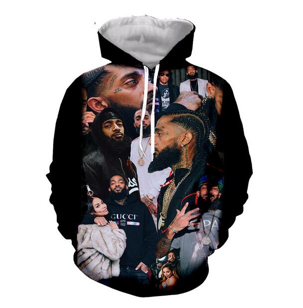 New fashion Summer Designer Hoodies Mens Women 3D Rap Hoodie Hooded nipsey hussle Casual Harajuku Pullovers R0539, Black
New fashion Summer Designer Hoodies Mens Women 3D Rap Hoodie Hooded nipsey hussle Casual Harajuku Pullovers R0539, Black