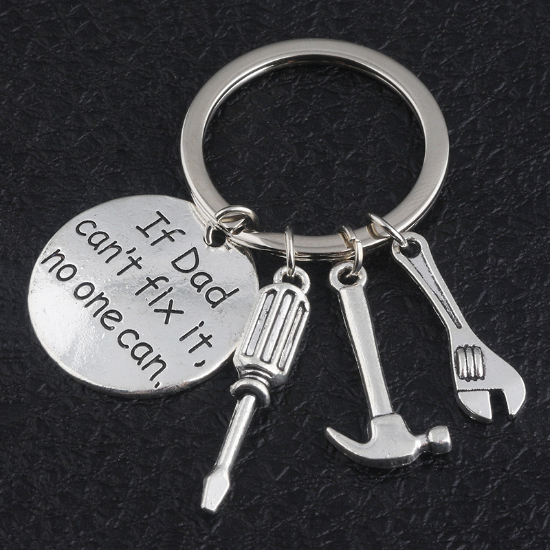 Father's Day Gift Keyring Fashion Accessories If Dad Can't Fix It No One Can Gadget Pendant Metal Tools Key Chain Screwdriver Hammer Kechain
Father's Day Gift Keyring Fashion Accessories If Dad Can't Fix It No One Can Gadget Pendant Metal Tools Key Chain Screwdriver Hammer Kechain