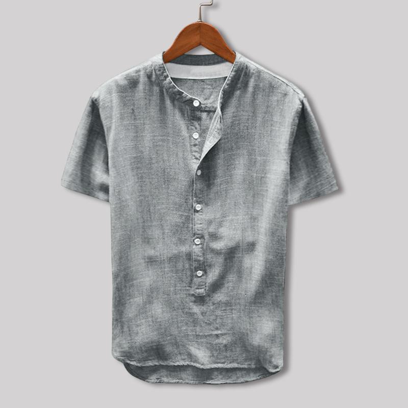 2020 Fashion Men's Summer Button Casual Linen and Cotton Short Sleeve Top Blouse Hombre
2020 Fashion Men's Summer Button Casual Linen and Cotton Short Sleeve Top Blouse Hombre