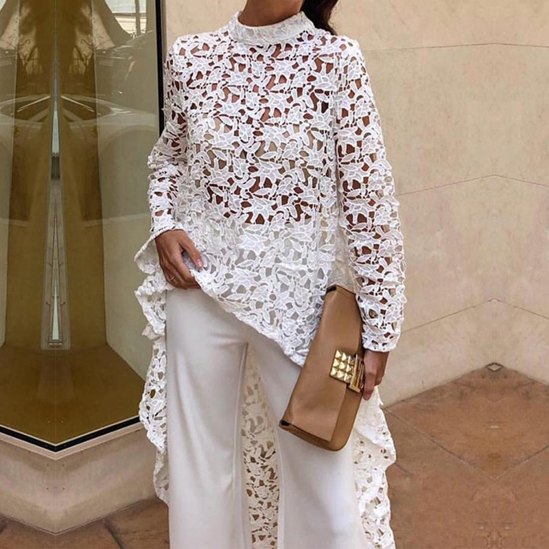 Wholesale-Missufe Irregular Lace Dress The Women Long Sleeve Casual O Neck Spring Tunic Streetwear Female Vestidos Summer Dresses, White
Wholesale-Missufe Irregular Lace Dress The Women Long Sleeve Casual O Neck Spring Tunic Streetwear Female Vestidos Summer Dresses, White