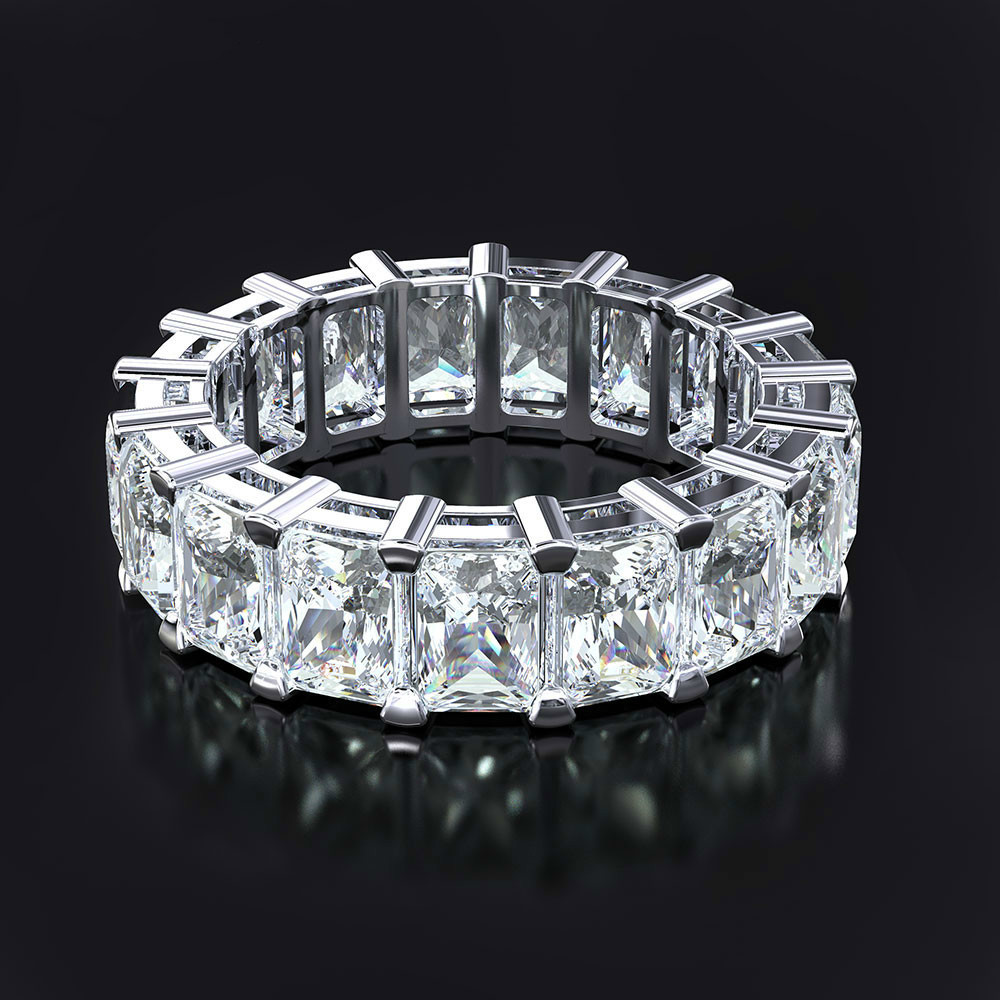 Wong Rain 100% 925 Sterling Silver Created Moissanite Gemstone Wedding Engagement Cocktail Women Ring Fine Jewelry Wholesale CJ191230