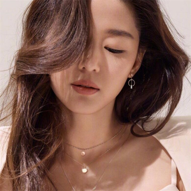 Asymmetry Sier&Gold Fill Princess Topaz Drop Earrings